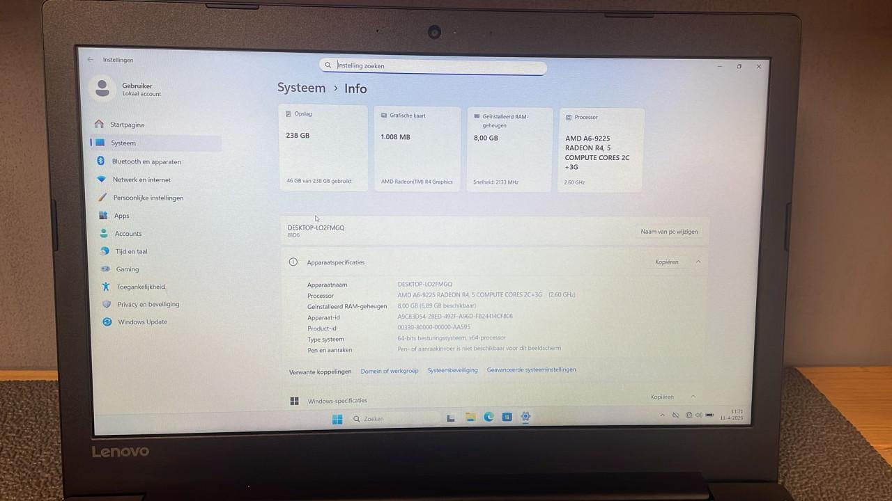 Lenovo IdeaPad 330 \ AMD A6-9225 \ 8GB \ 240GB SSD \ Windows 11