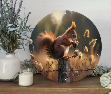 Eekhoorn ( op aluminium ) decoratie