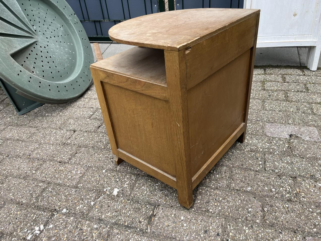 Nachtkastje v hout, jaren 50-60 Vintage