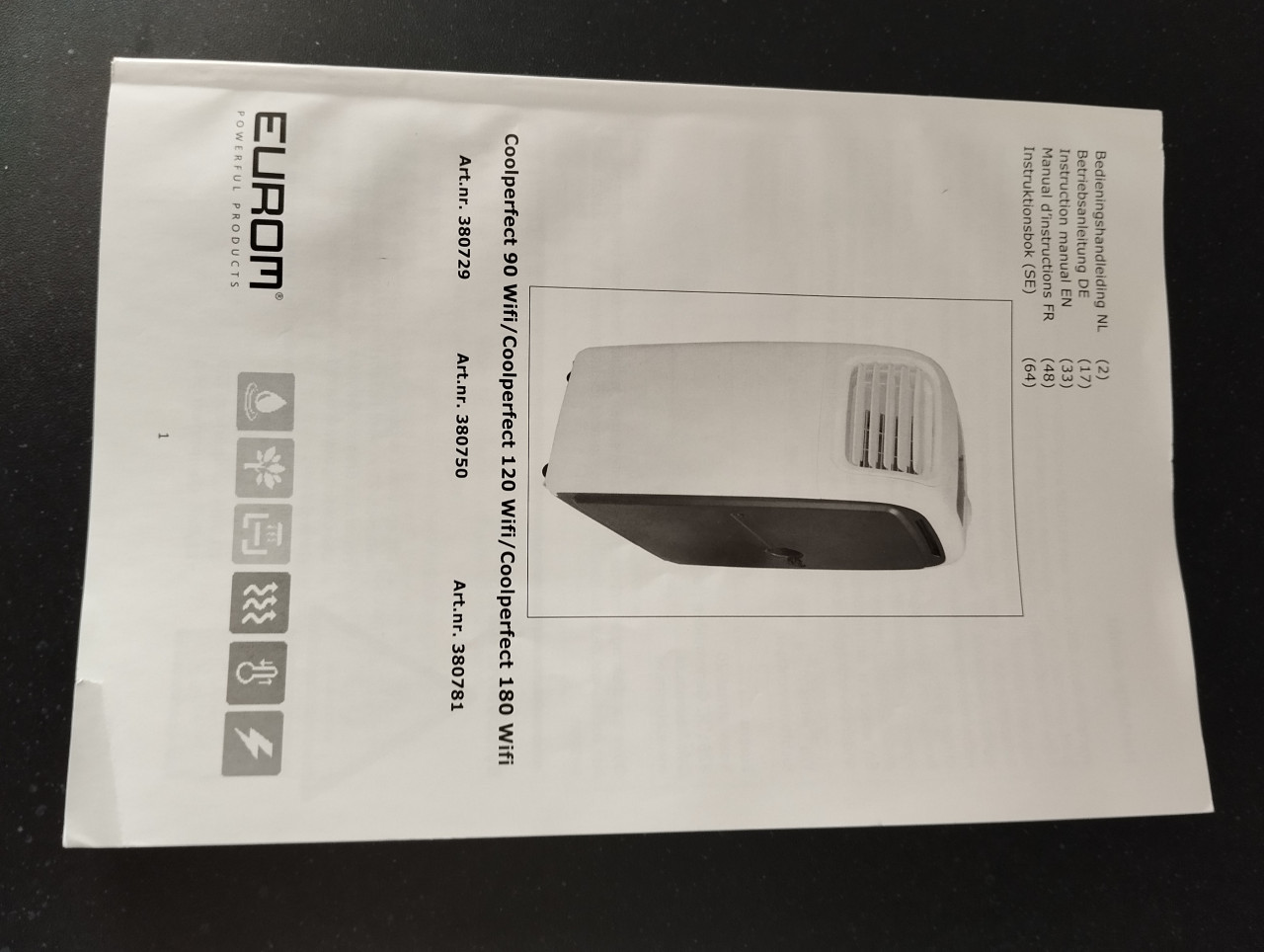 Mobiele airco, verwarmer, luchtontvochtiger