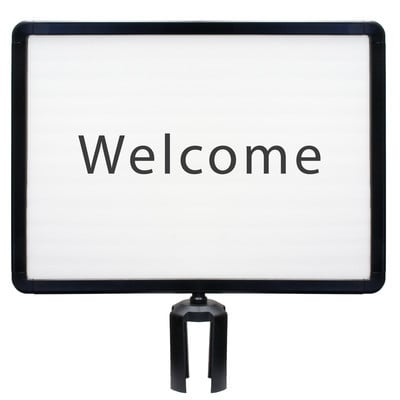 Afzetpalen en wandmuursystemen - reclame banners