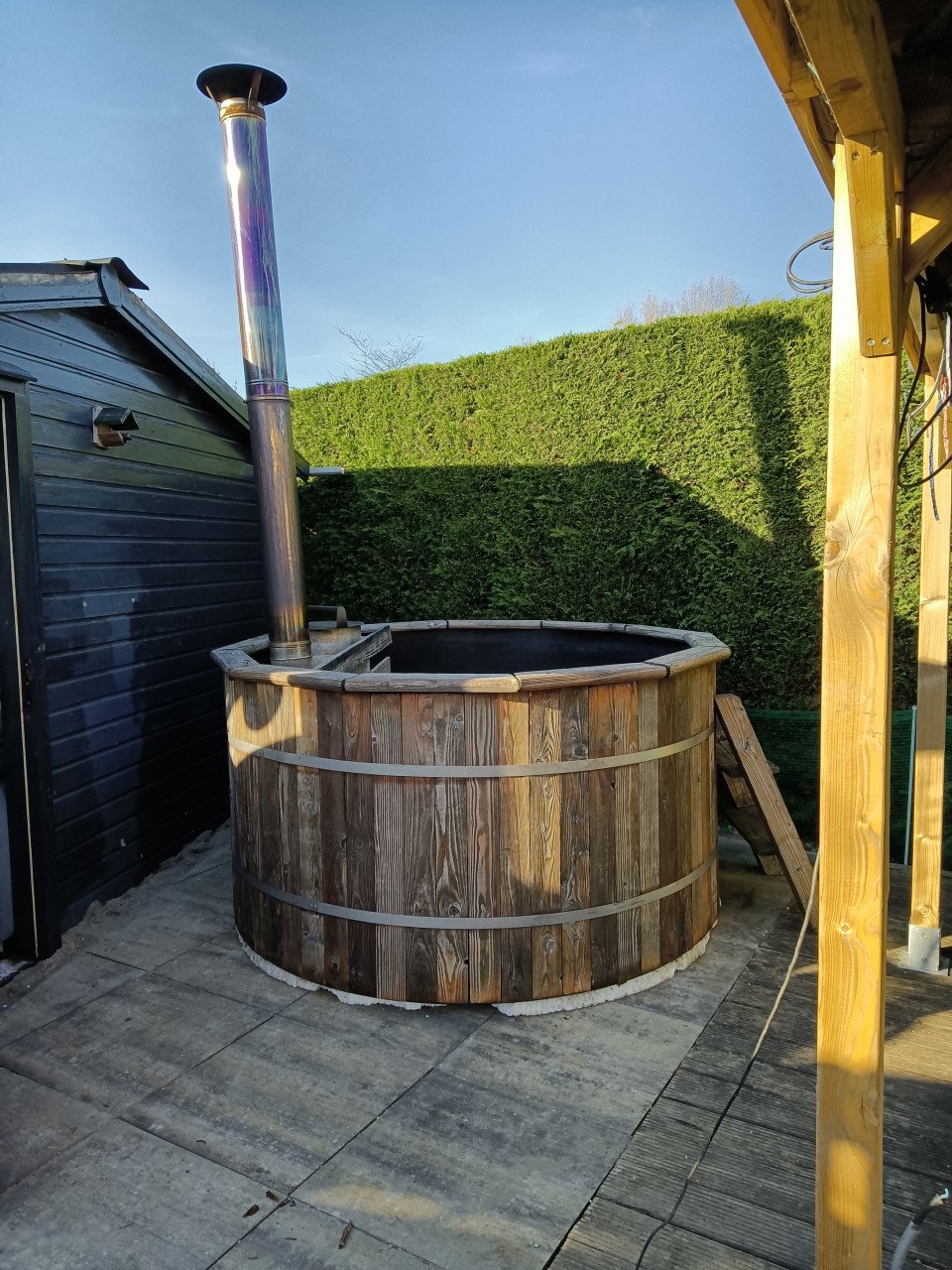 Hottub hout gestookt