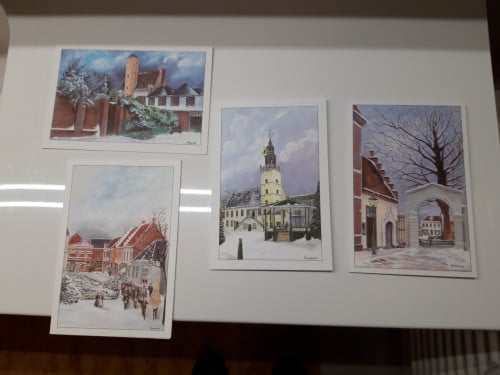 Winterse kaarten met envelop Hulst