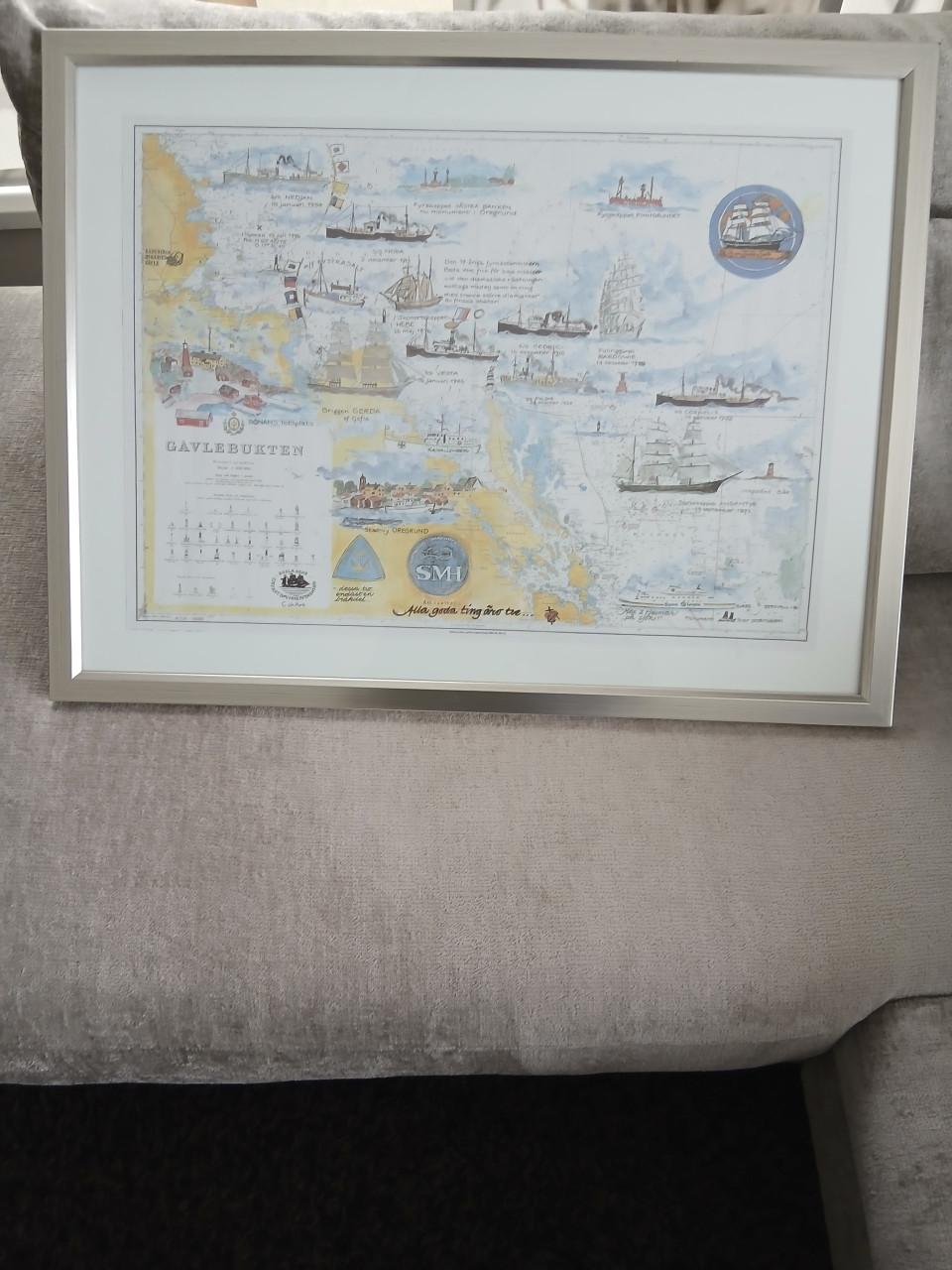 Kaart gezonken zeeschepen.