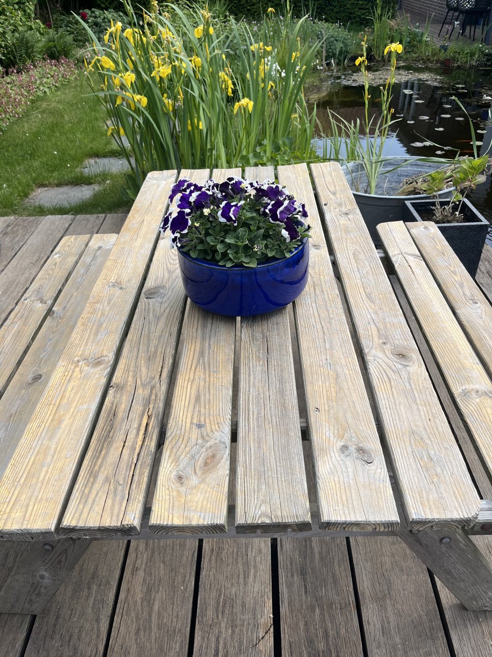 Houten picknicktafel