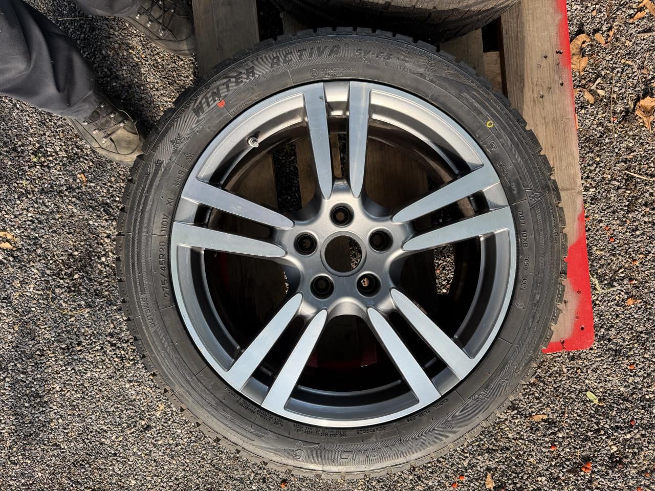 Italiaanse velgen met nieuwe winterbanden voor Porsche
