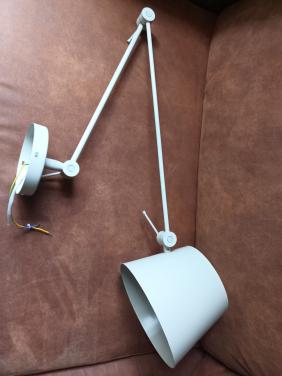 2 stuks metalen Hanglampen - merk: Lumidora - kleur: Beige / Zand
