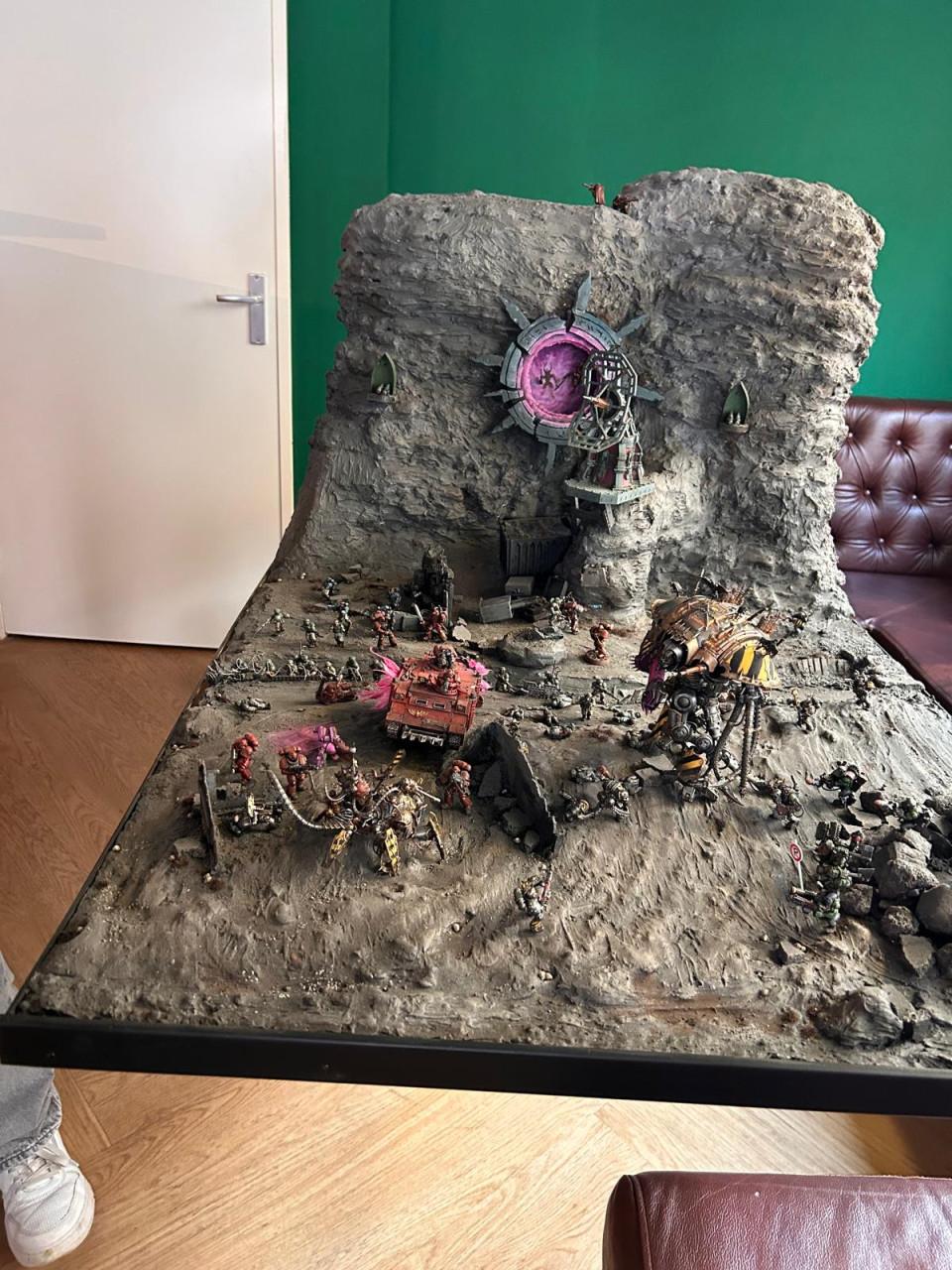 Uniek Meesterwerk: Handgemaakt Warhammer Diorama / Speelbord!