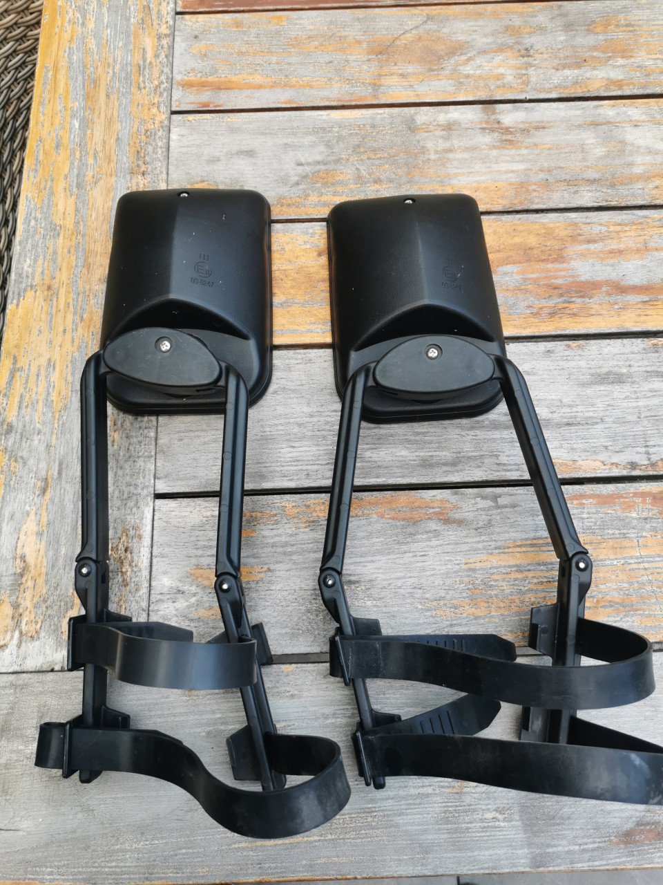 Caravan spiegels met rubber bandjes/riempjes