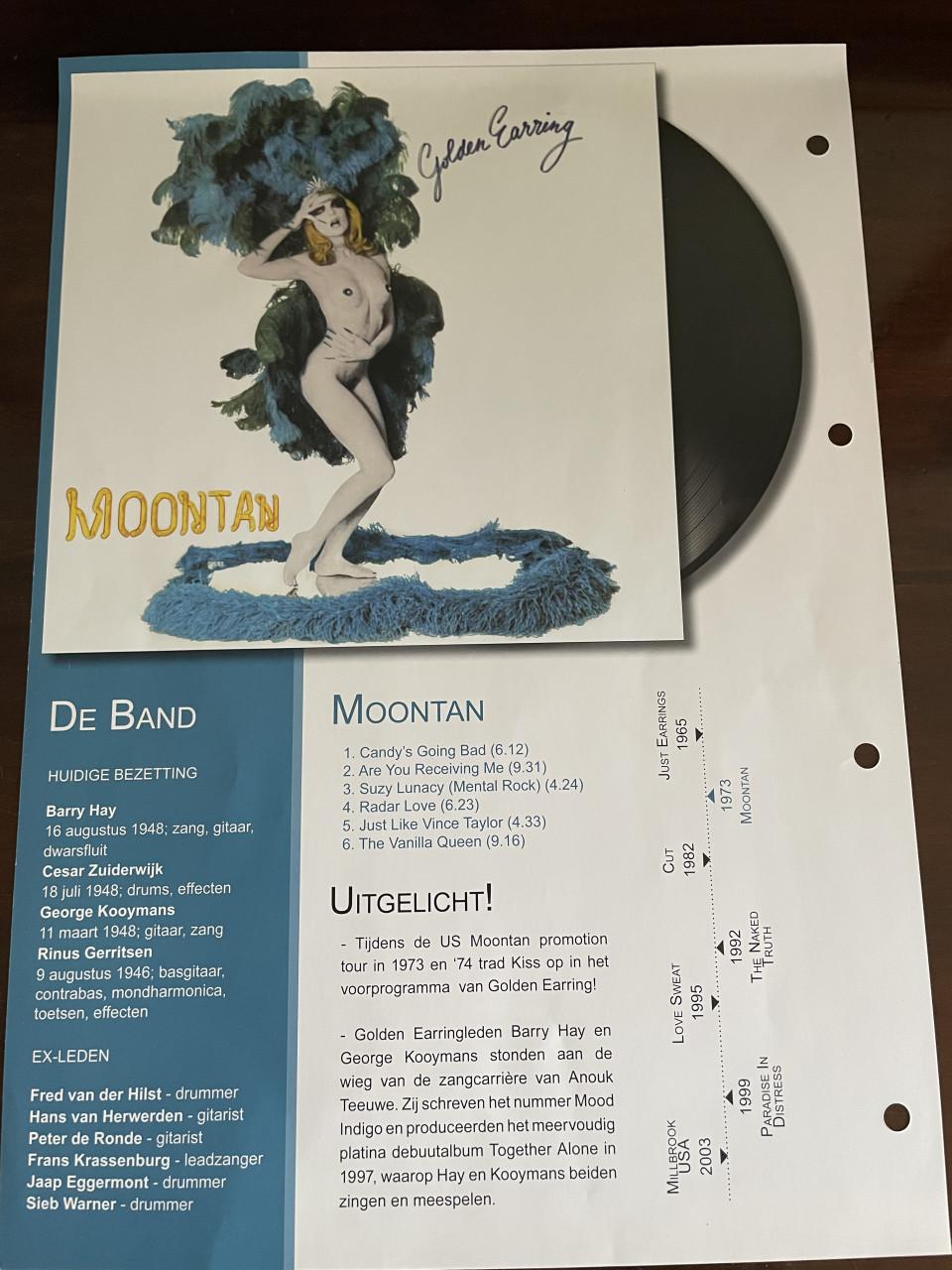 Golden Earring boek inclusief postzegels en 2 drumstokken Cesar