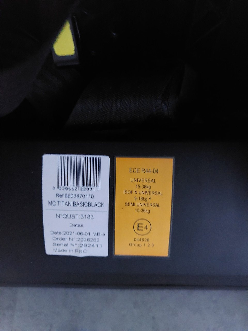 Autostoel maxicosi titan basicblack