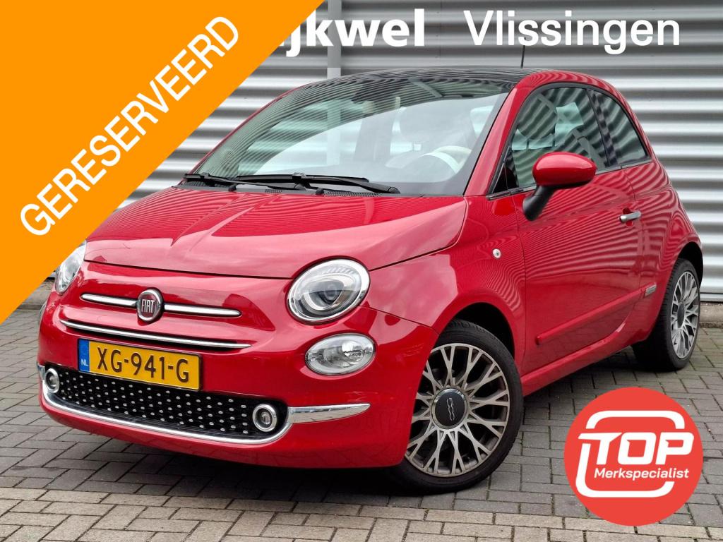 Fiat 500 twinair turbo collezione glazen schuifdak/nav/lmv
