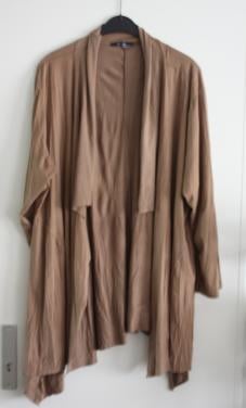Beige suedelook vest maat xl-2xl