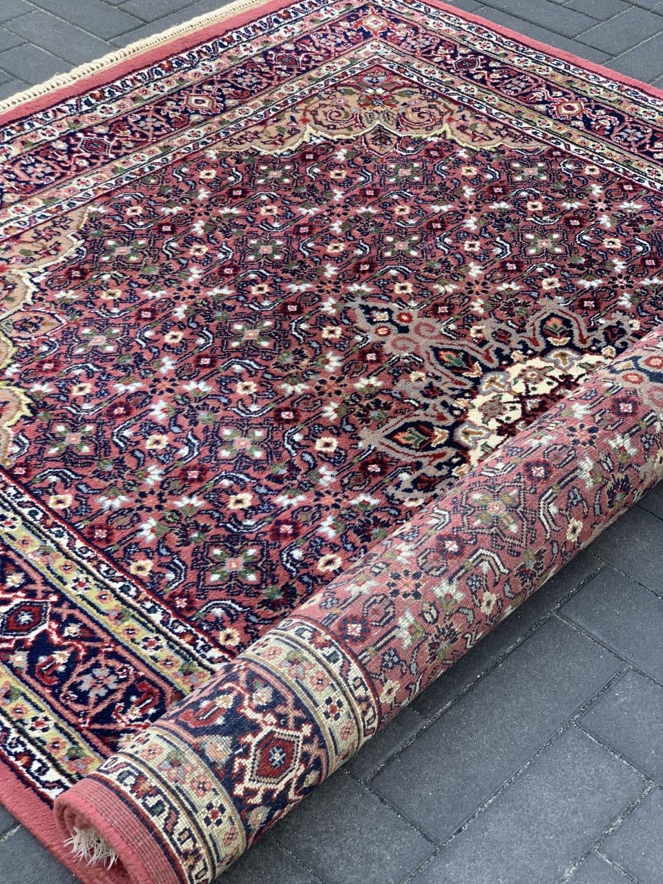 💖Waanzinnig Mooi Kleurrijk Handgeknoopt Vintage Vloerkleed uit India💖