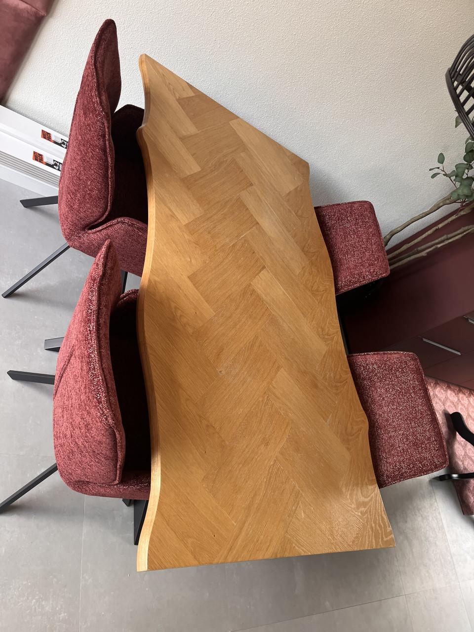 Tafelblad 80x160 visgraat motief