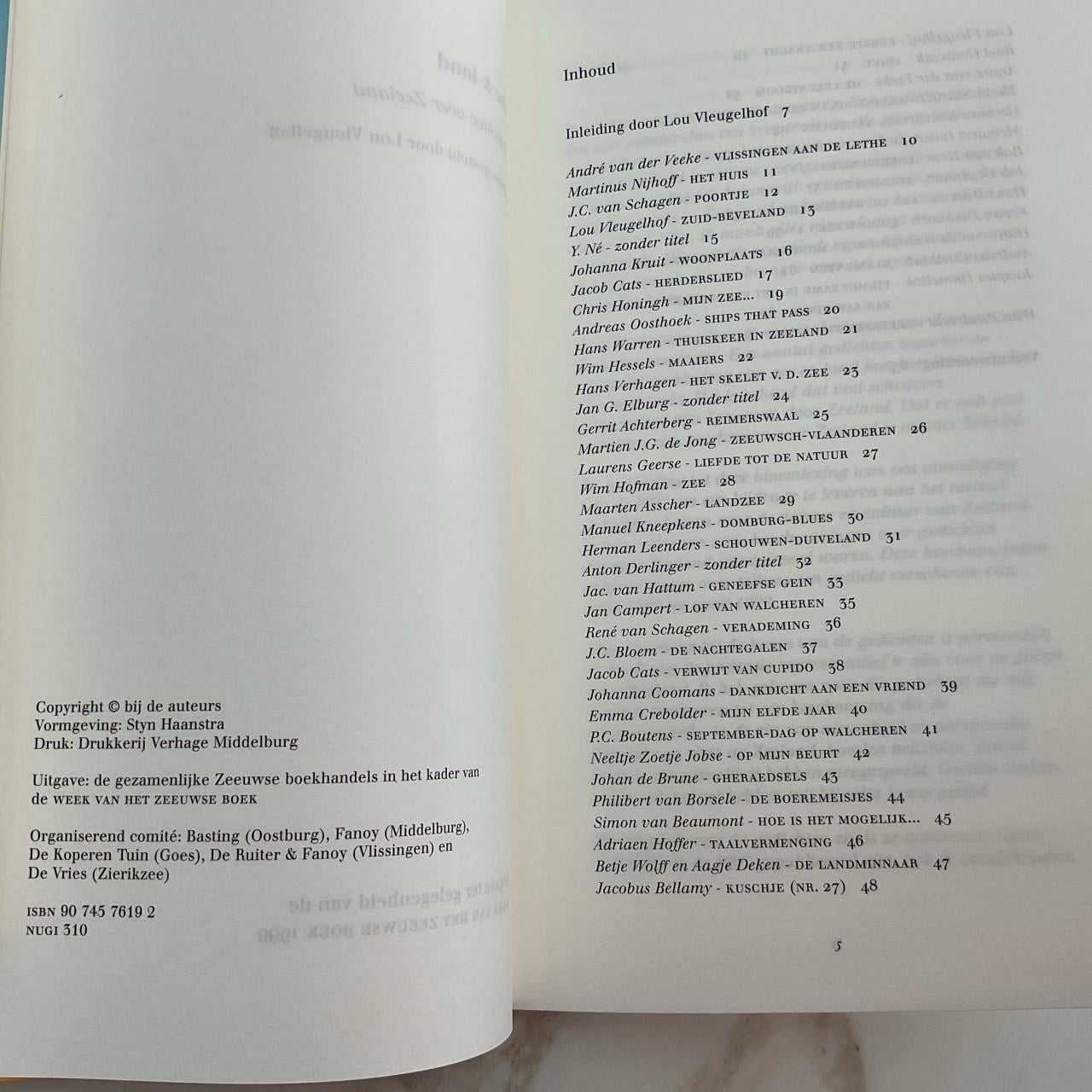 Zee en land   gedichten over zeeland.    Lou Vleugelhof