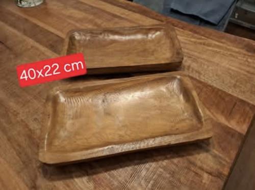 Houten decoratie schalen