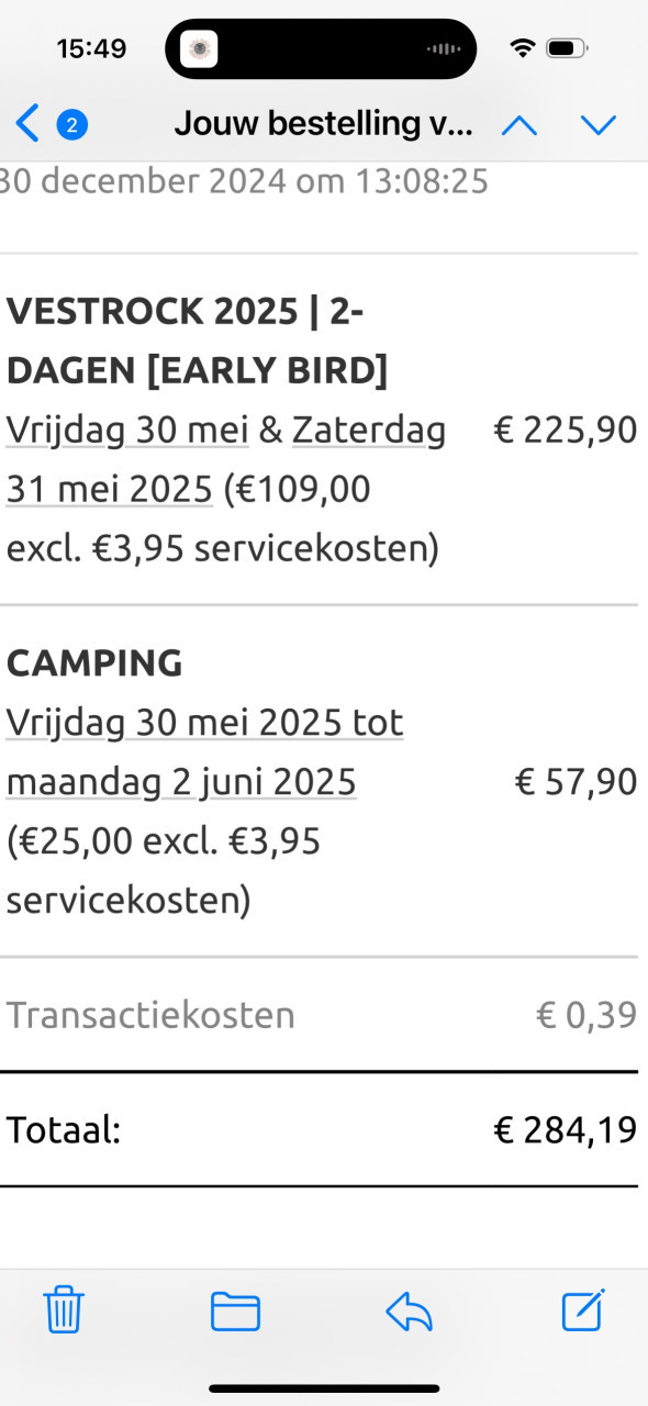 Vestrock weekend kaarten met camping