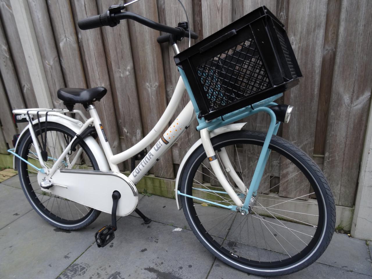 🌸 Cortina U4 Transport Meisjesfiets – 24 inch | White Pearl Gloss