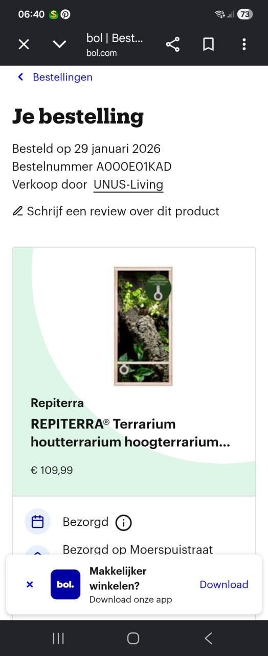 Terraruim 6 maand oud
