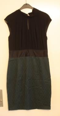 Zwart groene jurk  maat 40