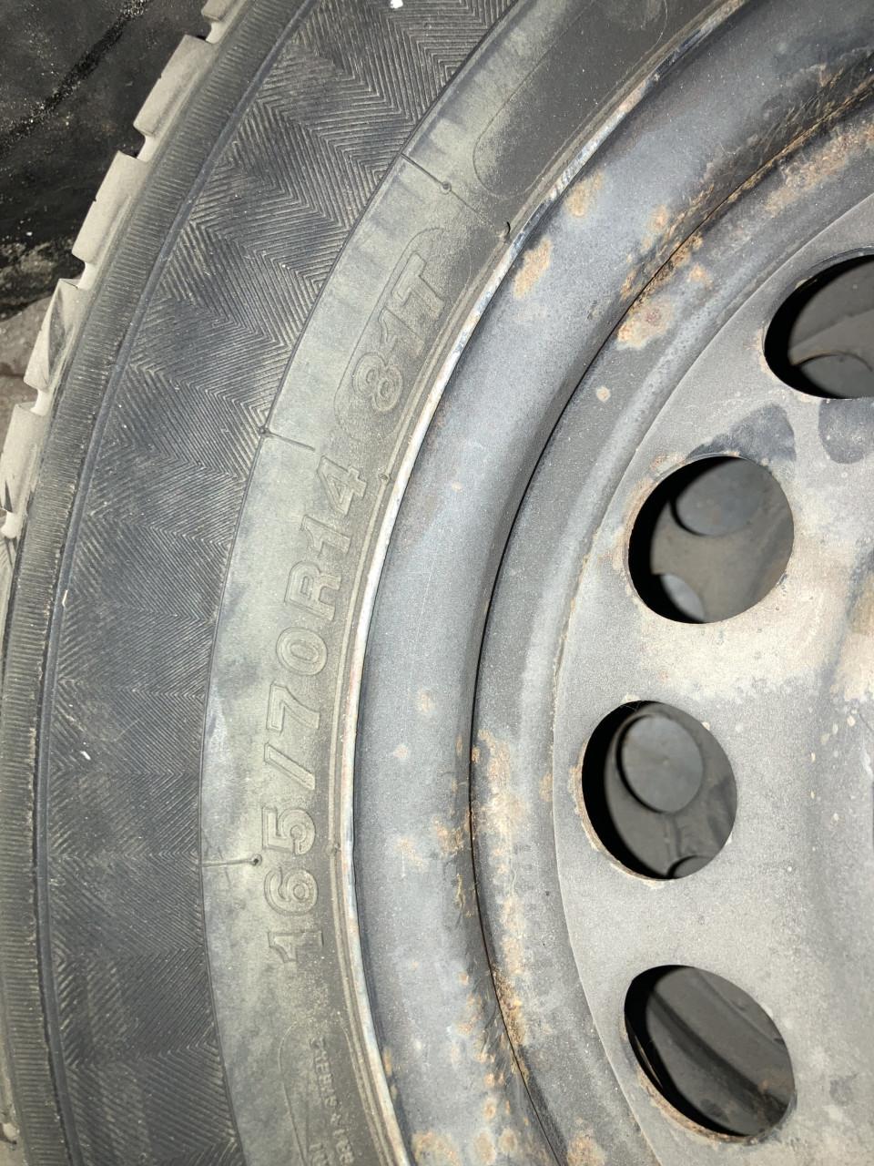 4 stuks Banden 165/70R14 met velg 4x100