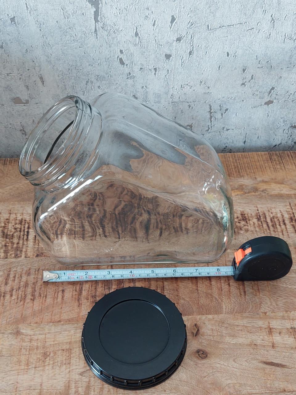 Antieke snoeppot met bakelieten deksel