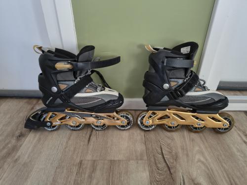 Prachtige skeelers van Dutchy, maat 38. Skates zwart goud.