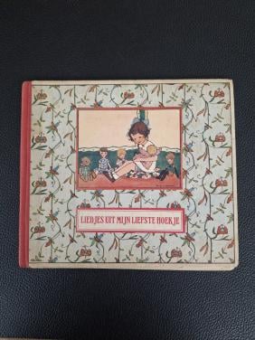 Antiek kinder/liedjesboek "Liedjes uit mijn liefste hoekje" van Rie Cramer