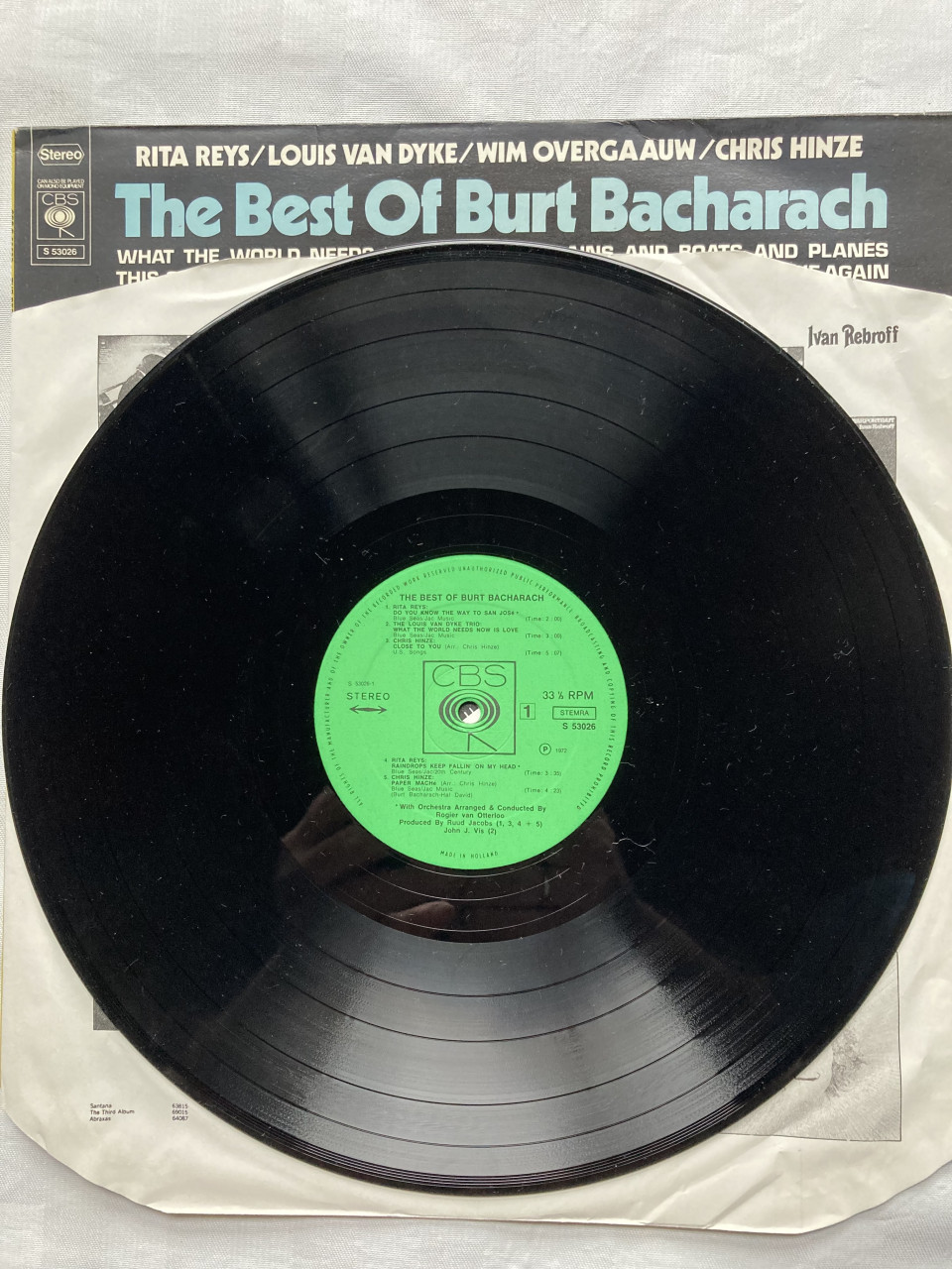 LP Reys, V.Dijk, Overgauw, Hinze The best of Burt Bacharach
