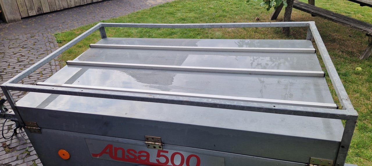 Anssems 500 bagagewagen met stevig draagrek + ledverlichting + staanbeugels
