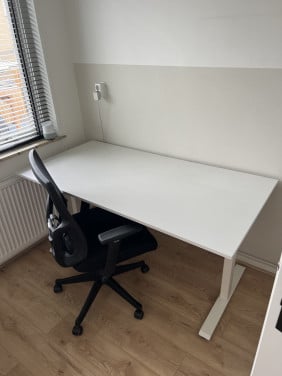 Zit-sta bureau wit 160 x 80 cm