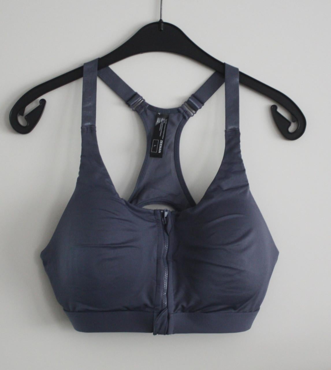 Grijze sport bh maat l