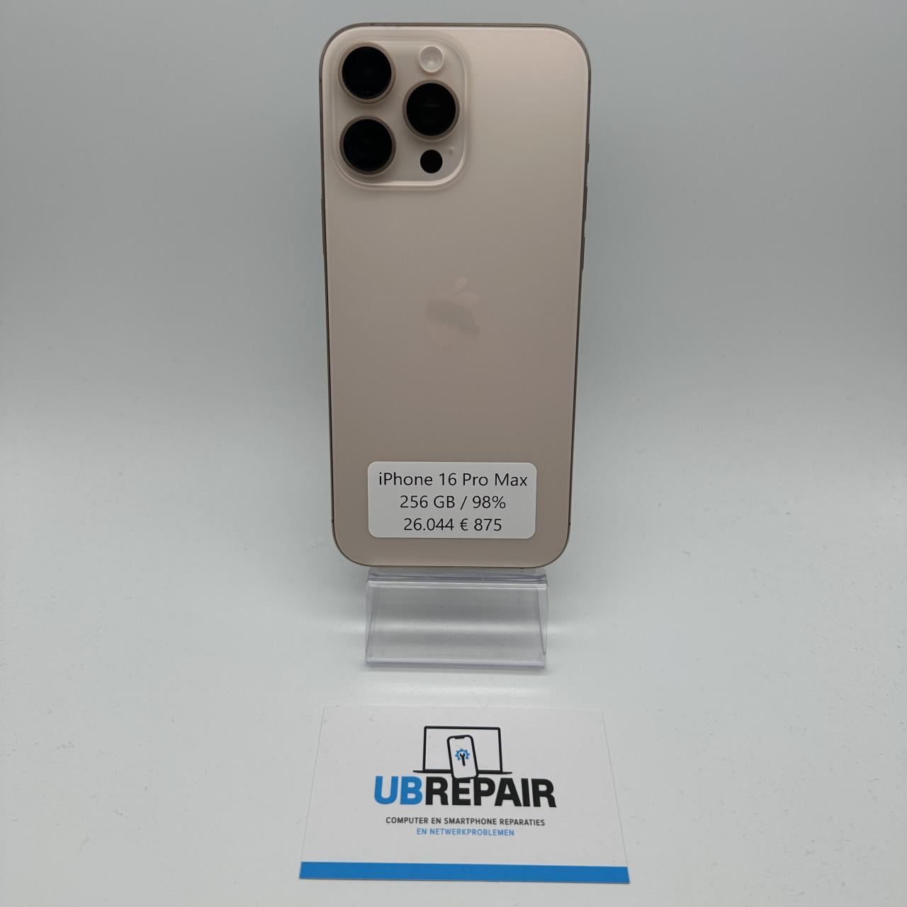 Apple iPhone 16 pro max 256GB goud