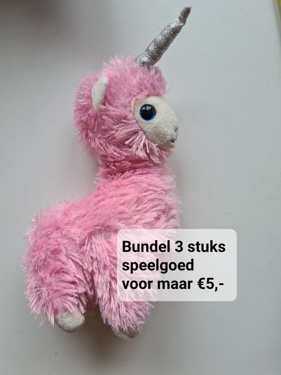 Roze Lama Eenhoorn Knuffel - Zacht en Gewassen