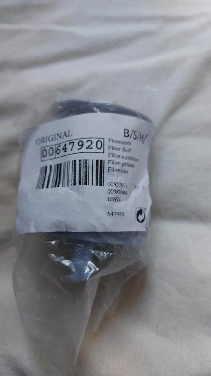 Wasmachine filters nieuw