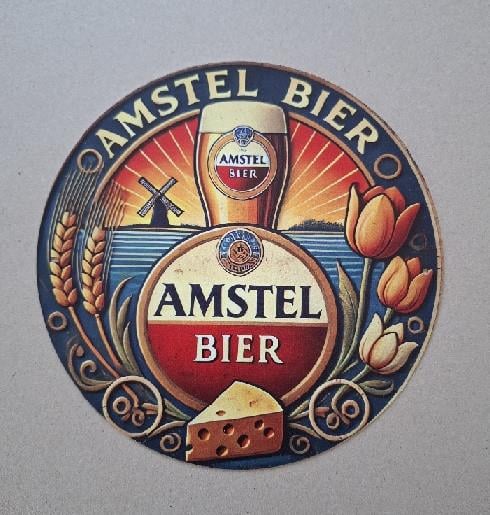 Amstel Bier Metalen Bord