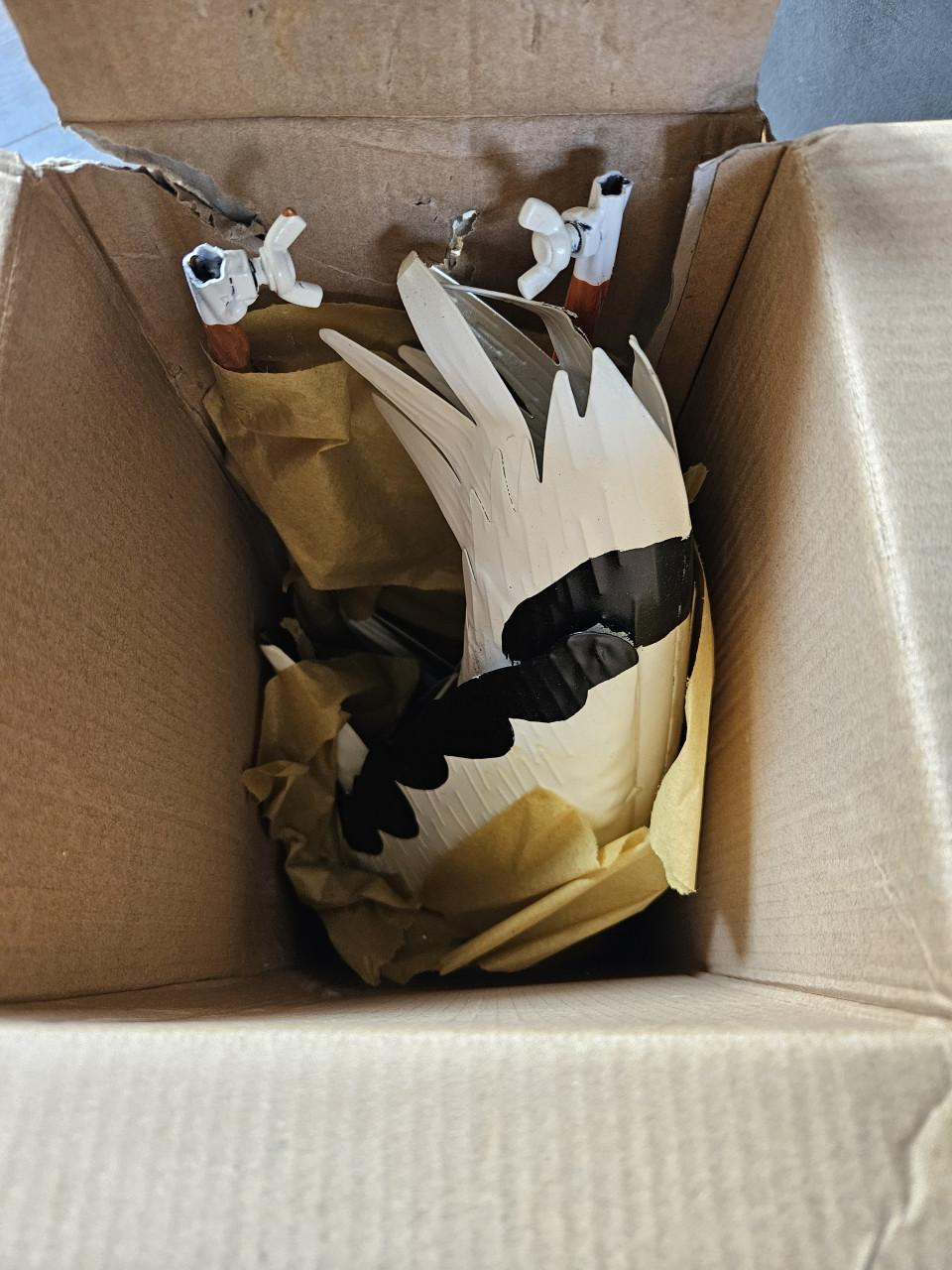 Mooie nieuwe vintage sierlijke ooievaar tuinvogel van metaal