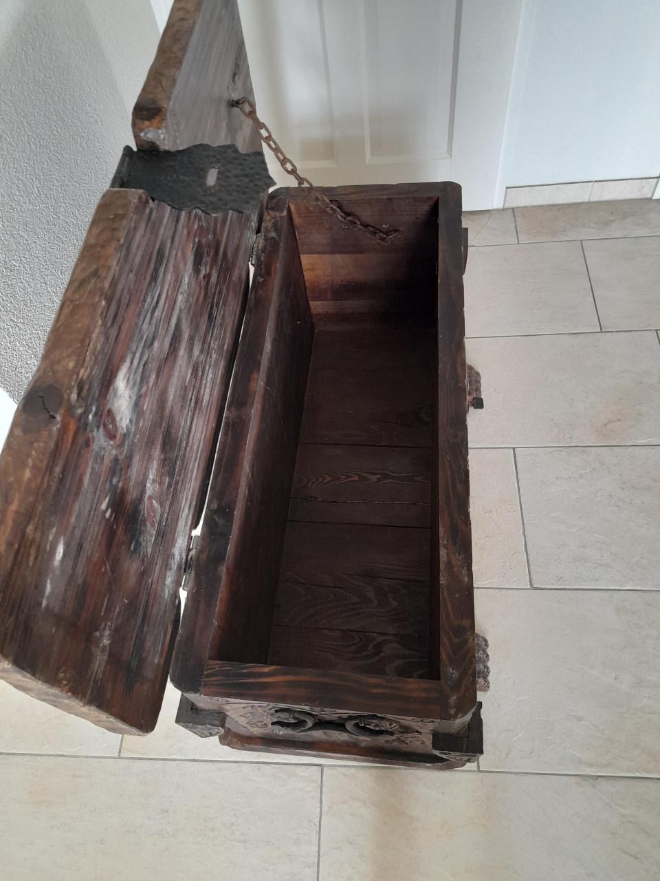 Prachtige dekenkist / scheepskist (in goede nette staat )