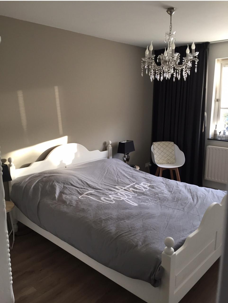 2 persoonsbed wit gebeitst 160cm