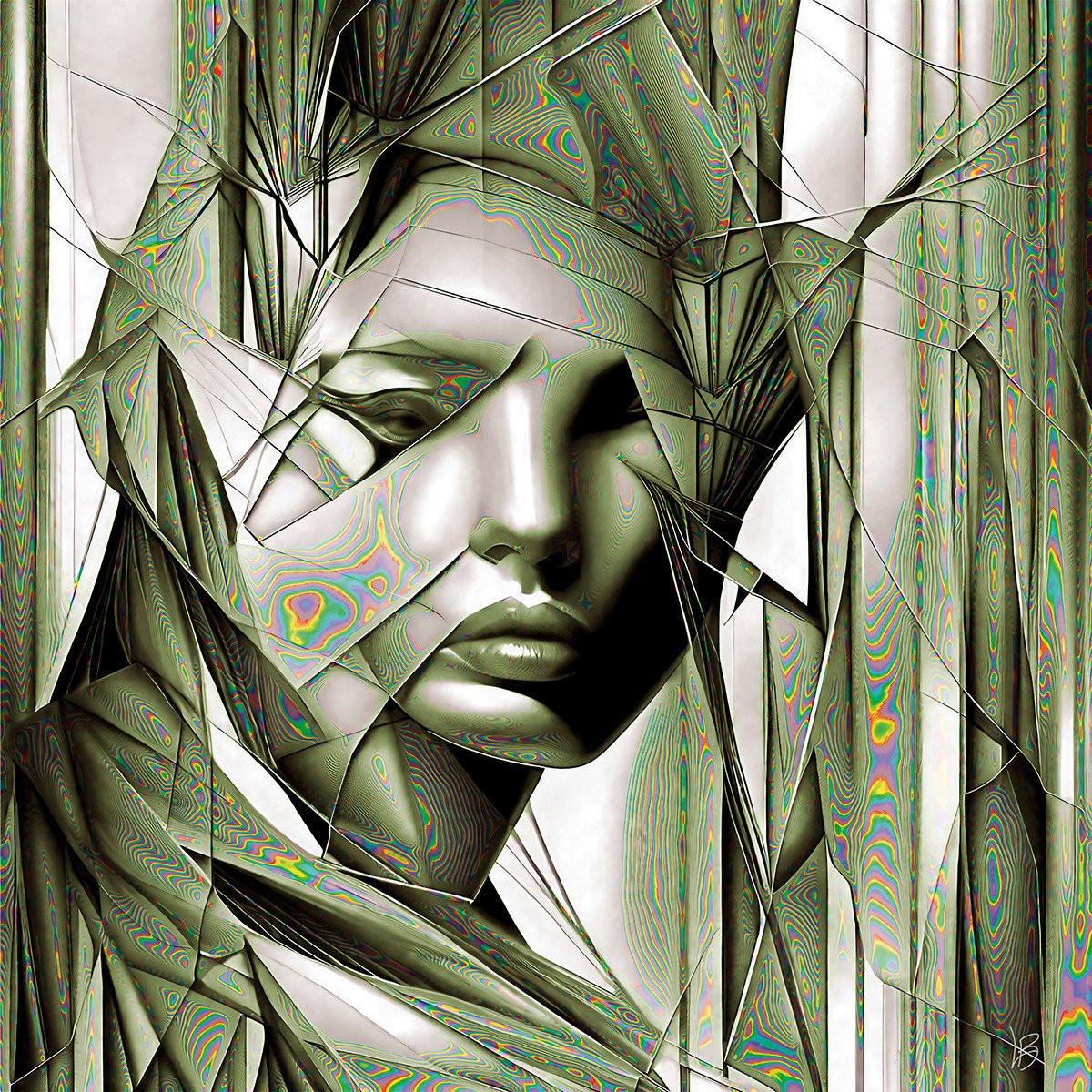 " Glance " Unieke editie 1/1 - Digitaal schilderij / Giclee - Formaat 60x60