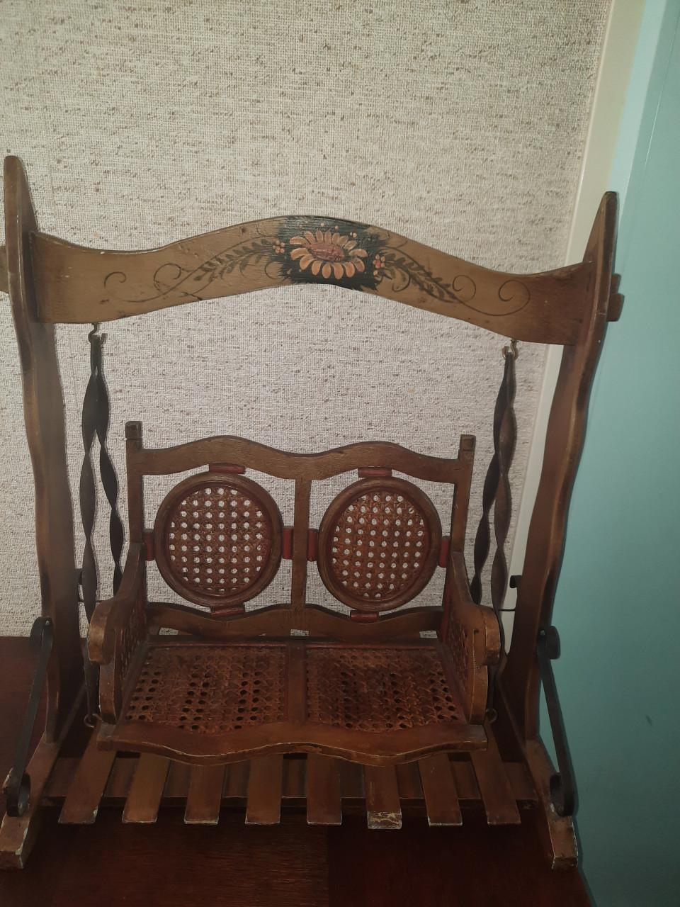 Vintage decoratieve schommelbank