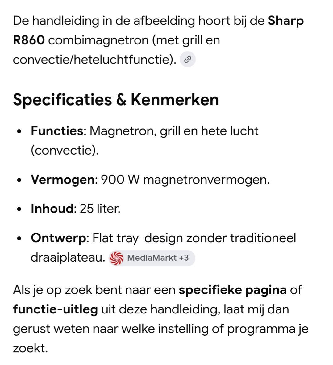 Combimagnetron met grill en heteluchtfunctie