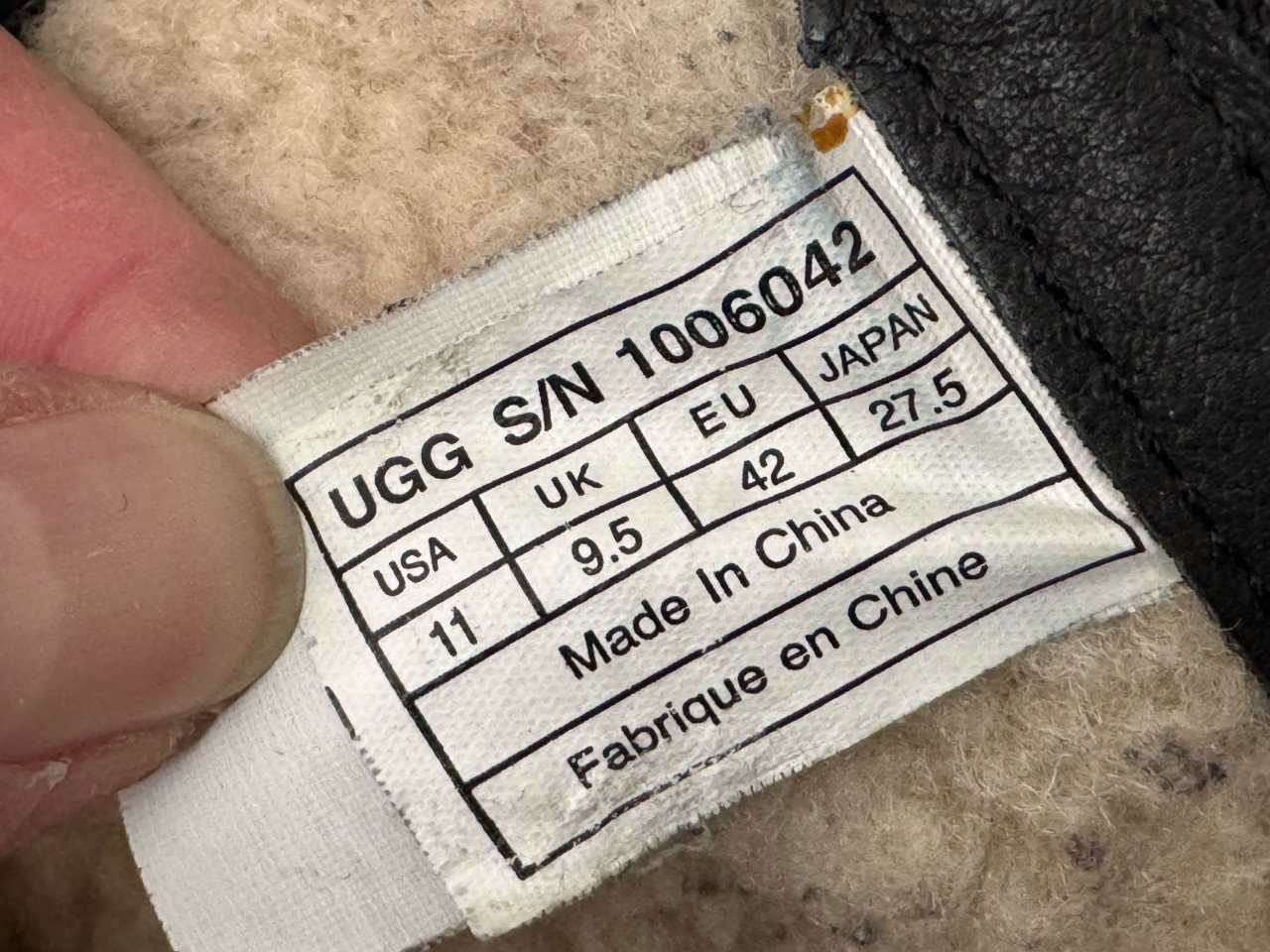 Zwarte vachtlaarzen van UGG in maat 42