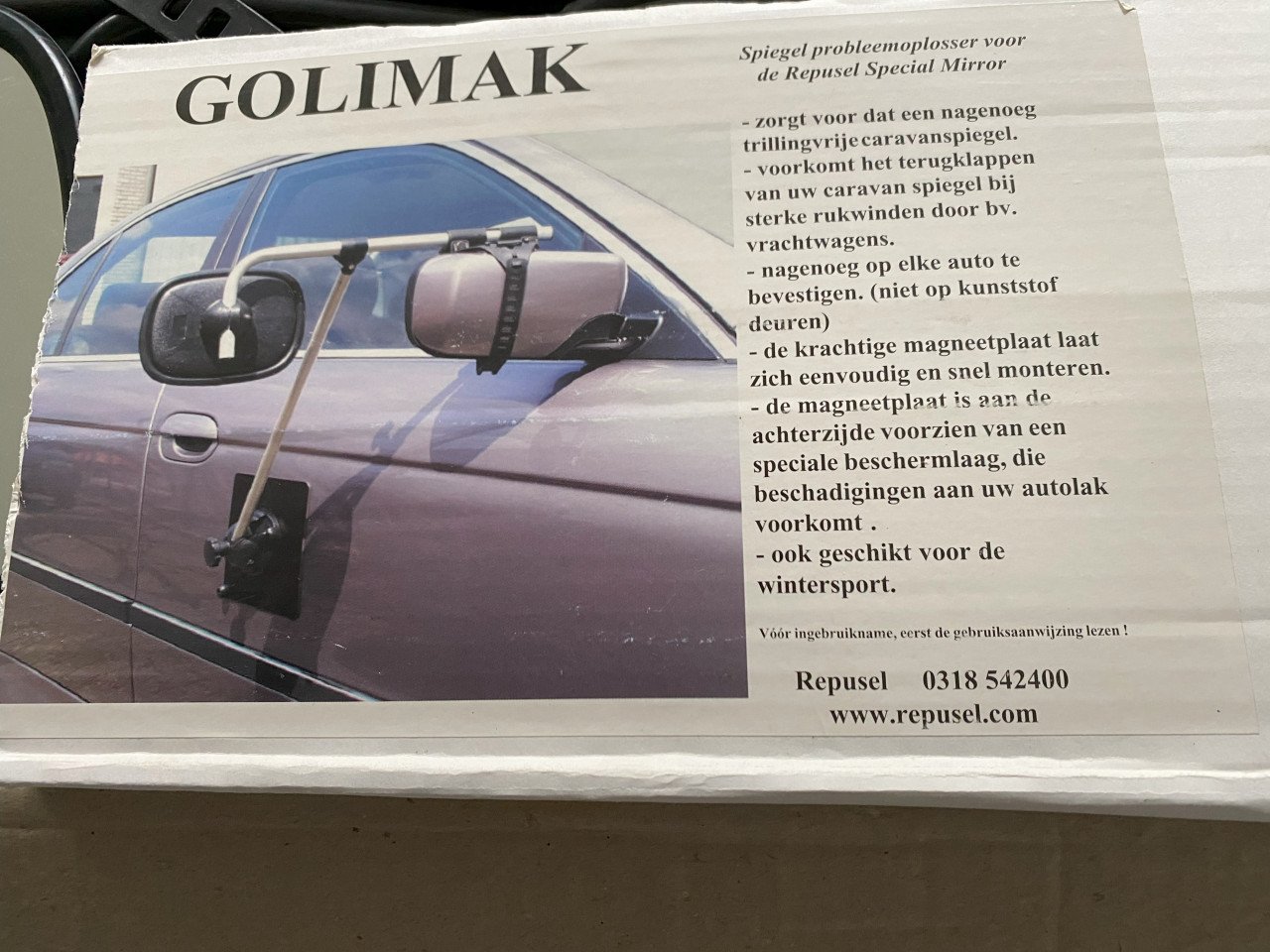 Caravanspiegels met magneetplaten