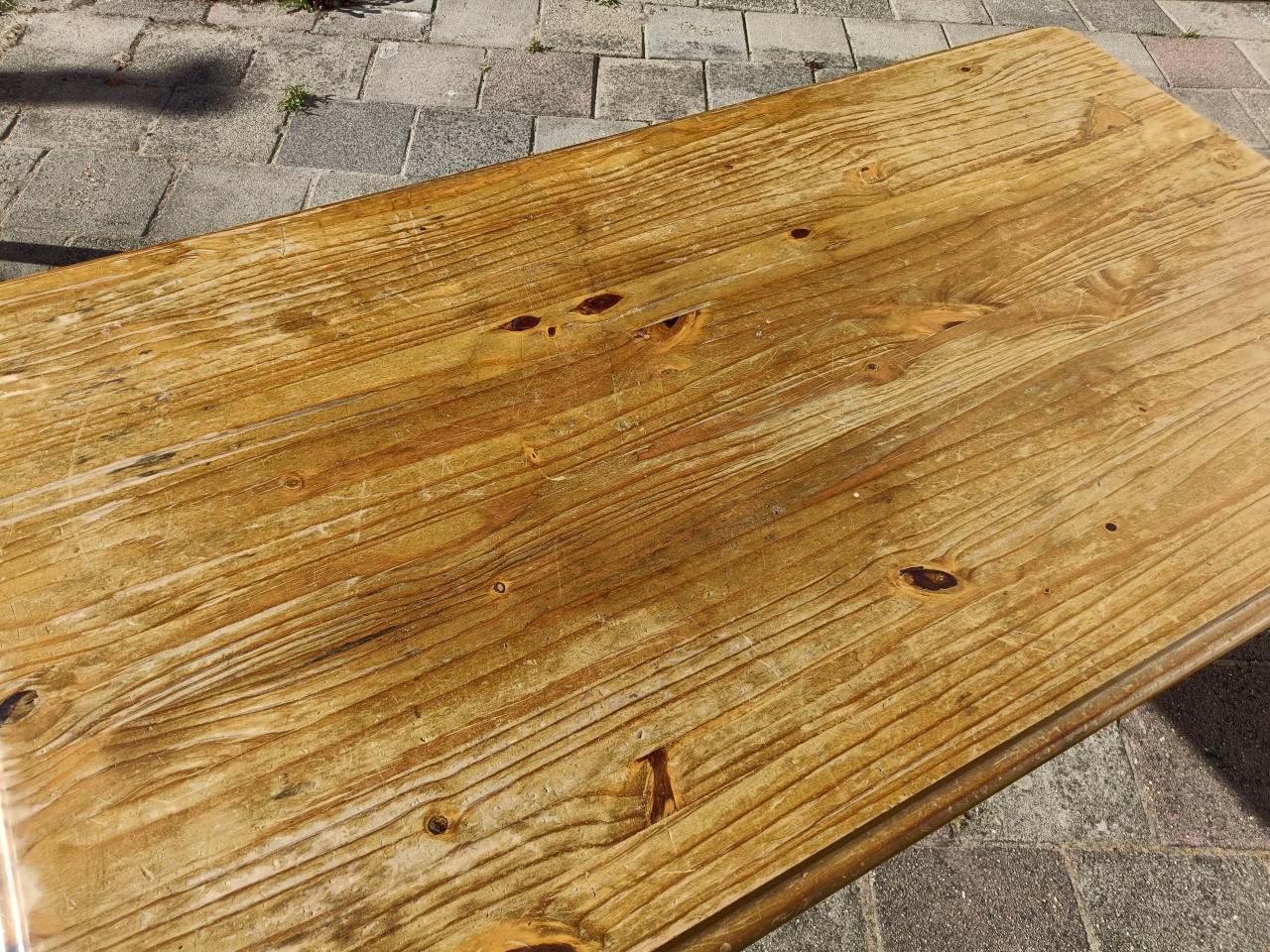 Grenen eettafel 144x80