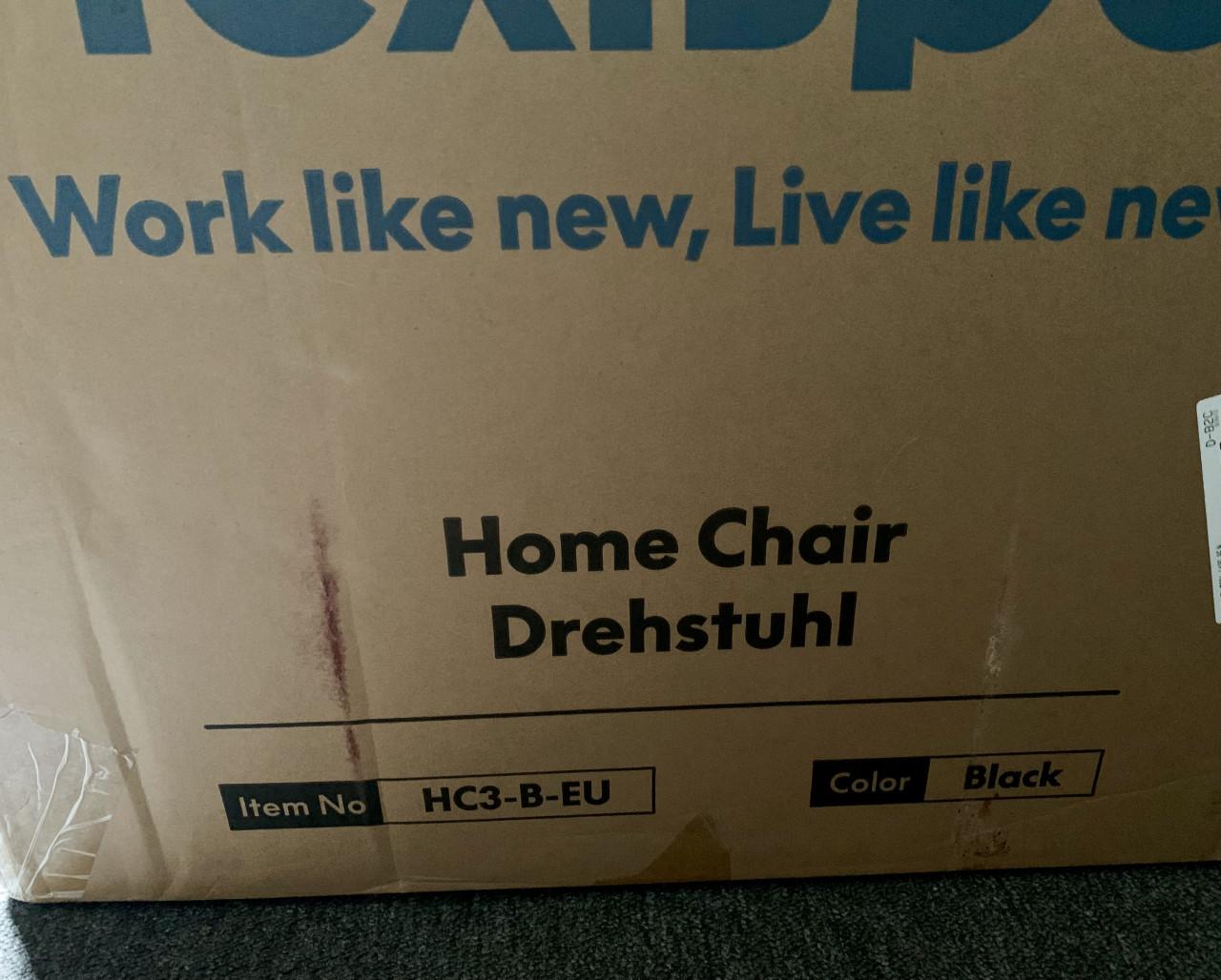 Loungestoel / bureaustoel HC3 - zwart - FlexiSpot - nieuw