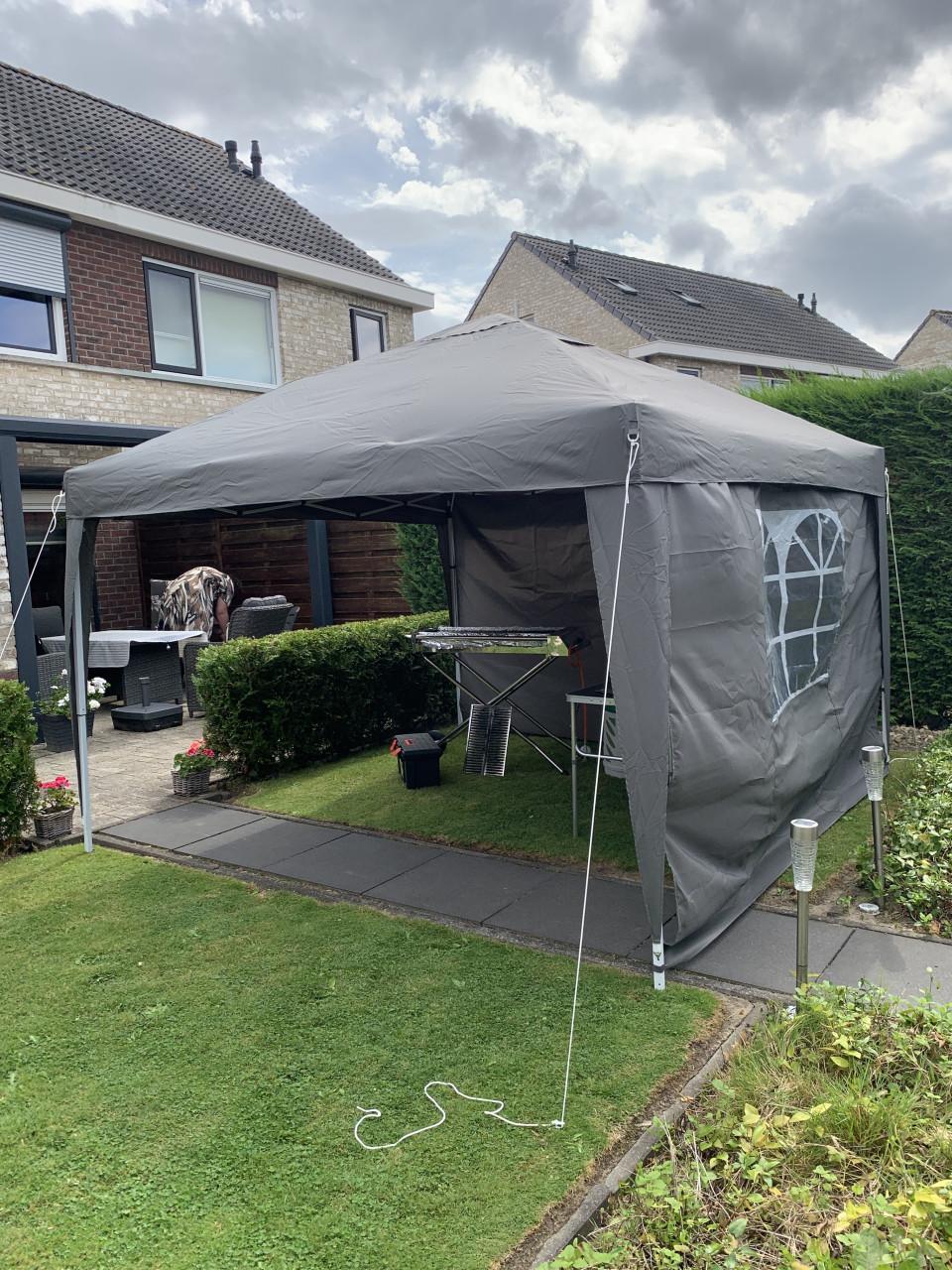 Partytent antraciet (harmonicamodel)