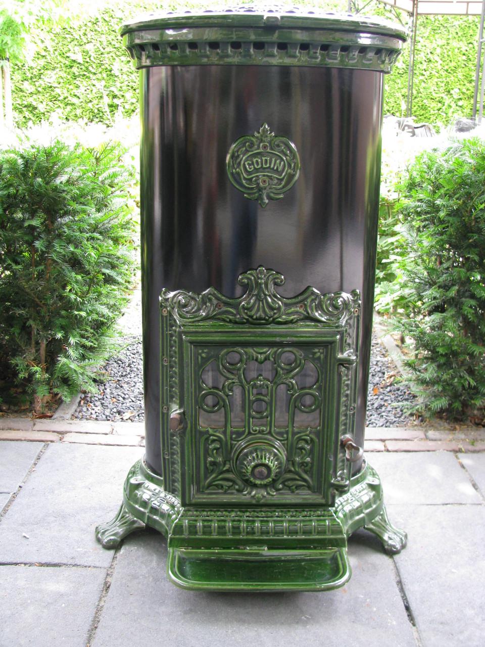 Mooie grote Godin houtkachel kolen 10KW verwarmd 380m3 Heb meerdere staan!!