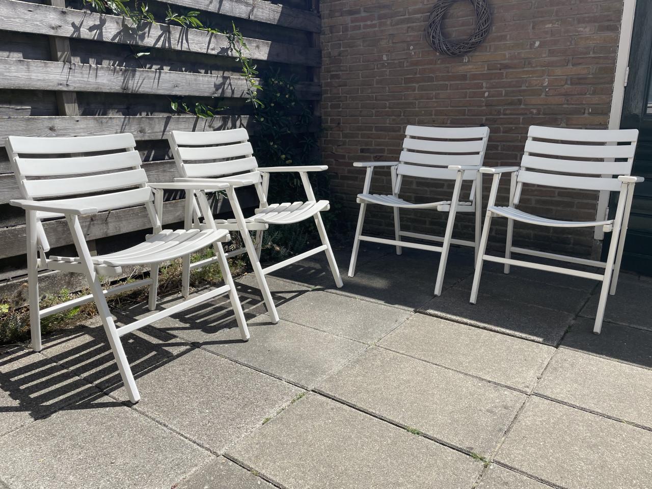 Houten tuinstoelen inclusief kussens